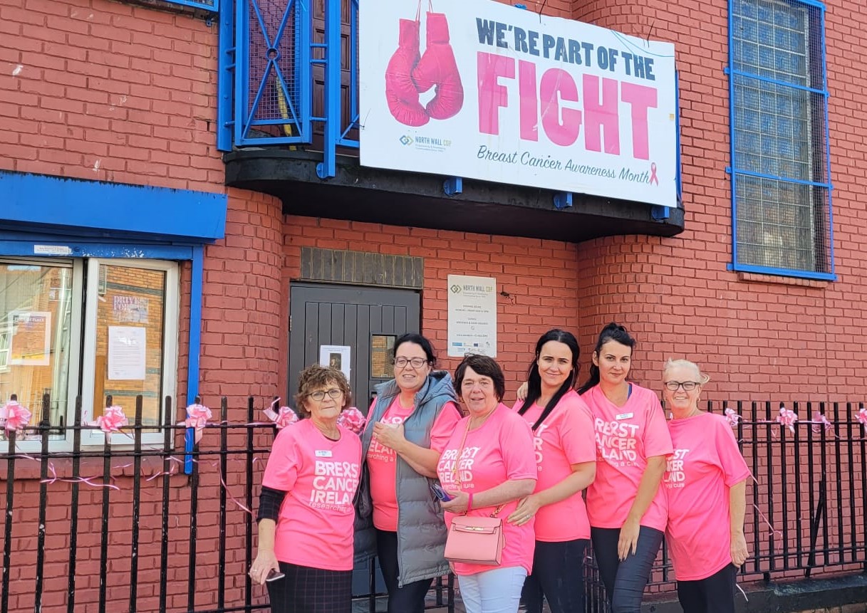 Staff at Breast Cancer Awareness day