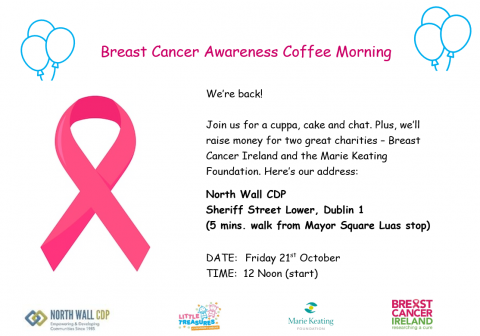 Poster for Breast Cancer coffee morning 
