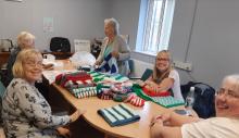 Knit & Sew ladies with their Temple Street gifts 