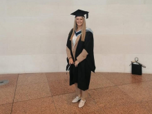 Amy Teeling at her graduation ceremony